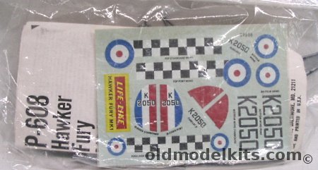 Life-Like 1/48 Hawker Fury RAF Biplane Interceptor Bagged, P608 plastic model kit